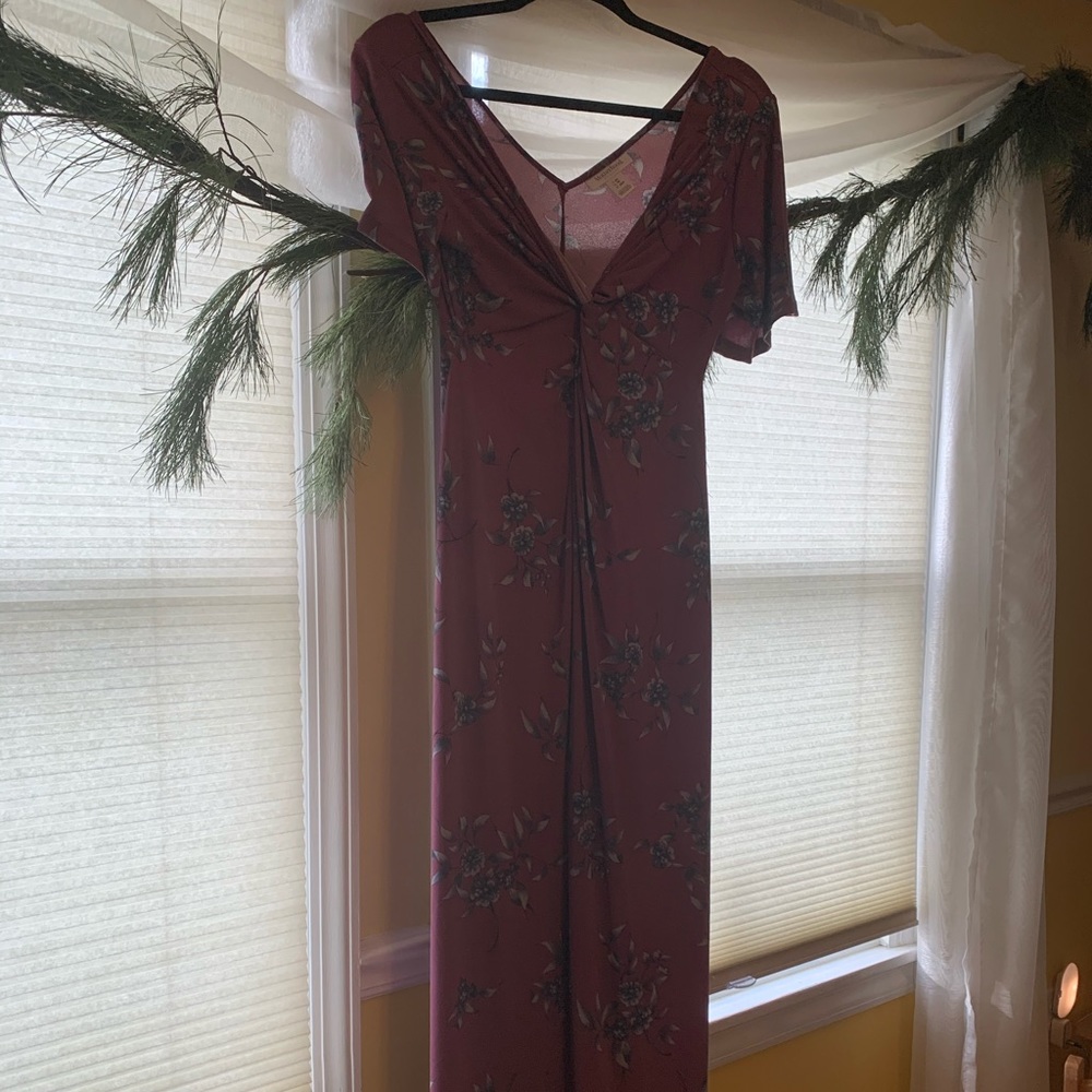 Motherhood Maternity Floral Maxi Dress - Burgundy
